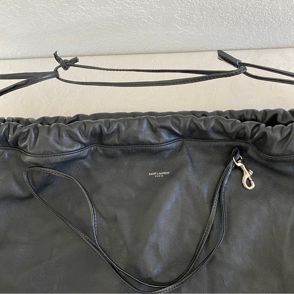 BLACK SAINT LAURENT LARGE TEDDY BUCKET BAG - Picture 14 of 15